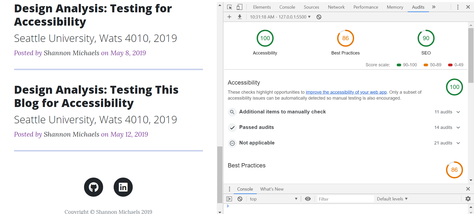 Lighthouse diagnostics accessability finally reaching 100